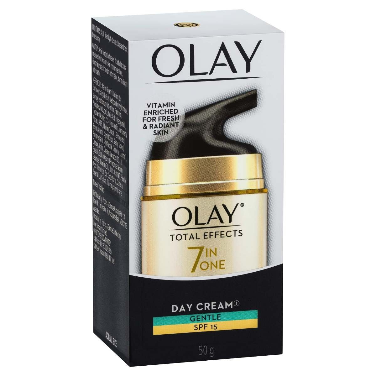 uk81JvYNfnMS-1.jpg Olay Total Effects Anti Ageing Skin Cream (Moisturizer)| Fights 7 Signs of Ageing | With Niacinamide and Green Tea Extracts | Normal, Oily, Dry, Combination Skin | 50g (Gentle SPF 15) - Fast UK Delivery - Image 1