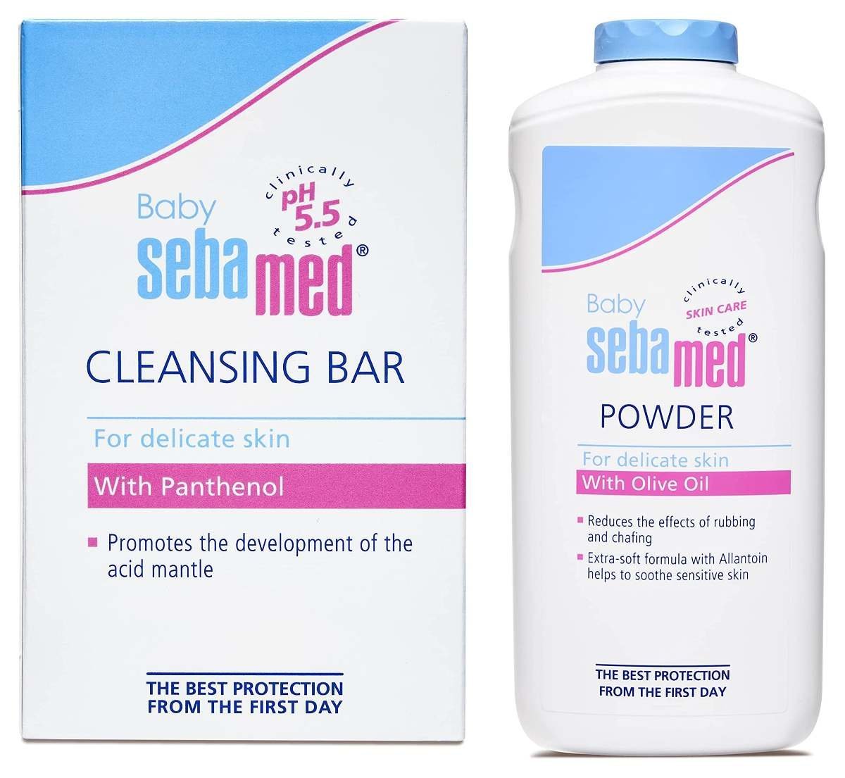 uk81LNKl0E7BL-1-1.jpg Sebamed Baby Cleansing Bar (150g) & Baby Powder, 200g Combo - Fast UK Delivery - Image 1