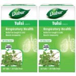 DABUR Tulsi Tablets - Respiratory Health | Boosts Immunity | Provides Relief in Cough & Cold - 60 + 20 Tablets Free (Pack of 2) - Fast UK Delivery