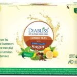 Diabliss Diabetic Friendly Herbal Tea Premix Combo Pack - Lemon, Ginger, Masala Chai - 30 x 10g Sachets -Sugar Free Alternative