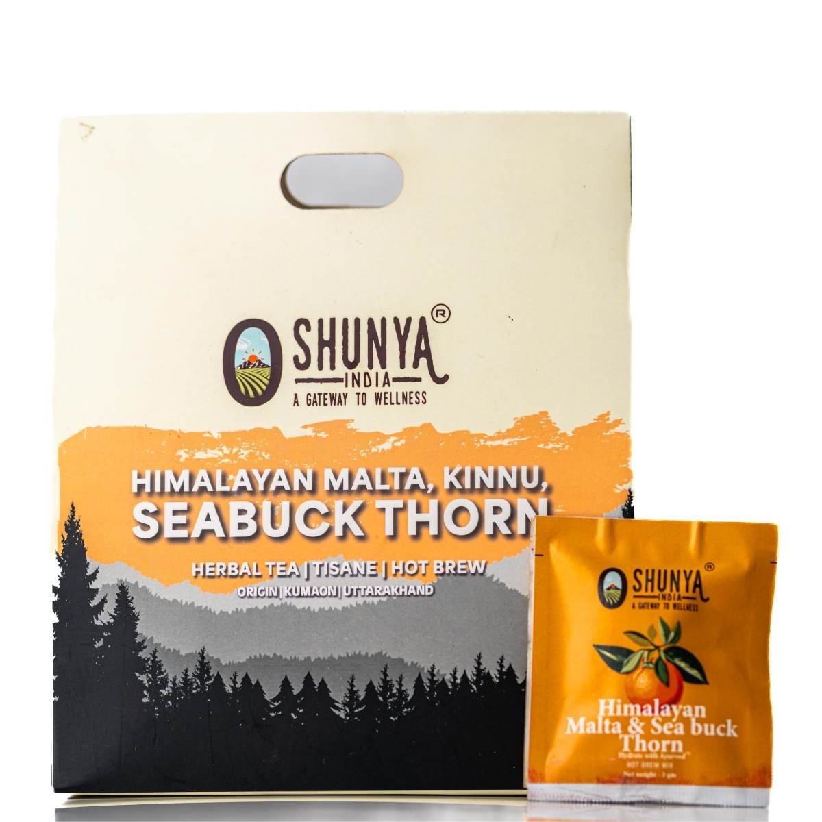 uk81N6943MWnL-1.jpg Shunya India Orange, Malta and Sea buckthorn Tea (20 Tea Bags, 3 Gm Each) - Herbal Infusion Tea Tisane Natural Antioxidant, Support Immunity, Caffeine Free - Fast UK Delivery - Image 1