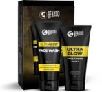 Beardo Ultraglow Facewash (50ml) & Face Cream (60gm) Facewash that Enhances & Balances Skin Tone Aloe Vera, Vitamin E | Ultraglow Facewash & Face Cream - Fast UK Delivery