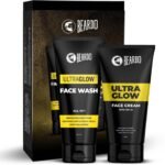 Beardo Ultraglow Facewash (50ml) & Face Cream (60gm) Facewash that Enhances & Balances Skin Tone Aloe Vera, Vitamin E | Ultraglow Facewash & Face Cream - Fast UK Delivery