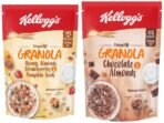 Kellogg's Combo, Kellogg's Crunchy Granola Honey, Almonds, Strawberries & Pumpkin Seeds, 450 g and Kellogg's Crunchy Granola Chocolate & Almonds, 450 g - Fast UK Delivery