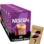 Nescafe Chocolate Caramel Brownie Mocha Instant Coffee and Cocoa Beverage 7 x 21.4 g, 5.28 oz 149.8 g - Fast UK Delivery