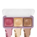 Hilary Rhoda Get Glow Highlighter Palette | Ultra Blendable & Long Lasting | Shimmer Finish & Illuminating Glow | Highly Pigmented & Easy To Blend Shades | 3 Shades in 1 Palette - 15g (Shade - 03) - Fast UK Delivery
