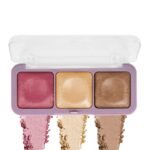Hilary Rhoda Get Glow Highlighter Palette | Ultra Blendable & Long Lasting | Shimmer Finish & Illuminating Glow | Highly Pigmented & Easy To Blend Shades | 3 Shades in 1 Palette - 15g (Shade - 03) - Fast UK Delivery