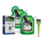 Indus Valley Bio Organic Herbal Henna Paste, 150g Pack of 2 with Indigo Powder 100g and Applicator Brush - Fast UK Delivery