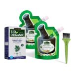 Indus Valley Bio Organic Herbal Henna Paste, 150g Pack of 2 with Indigo Powder 100g and Applicator Brush - Fast UK Delivery