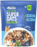 ALPINO High Protein Super Rolled Oats Unsweetened 1kg - Rolled Oats & Natural Peanut Butter 24g Protein, No Added Sugar & Salt, Gluten-Free, Peanut Butter Coated Oats - Fast UK Delivery