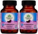 ORGANIC INDIA Ashwagandha Capsules - 60 Veg Capsules (Pack of 2)