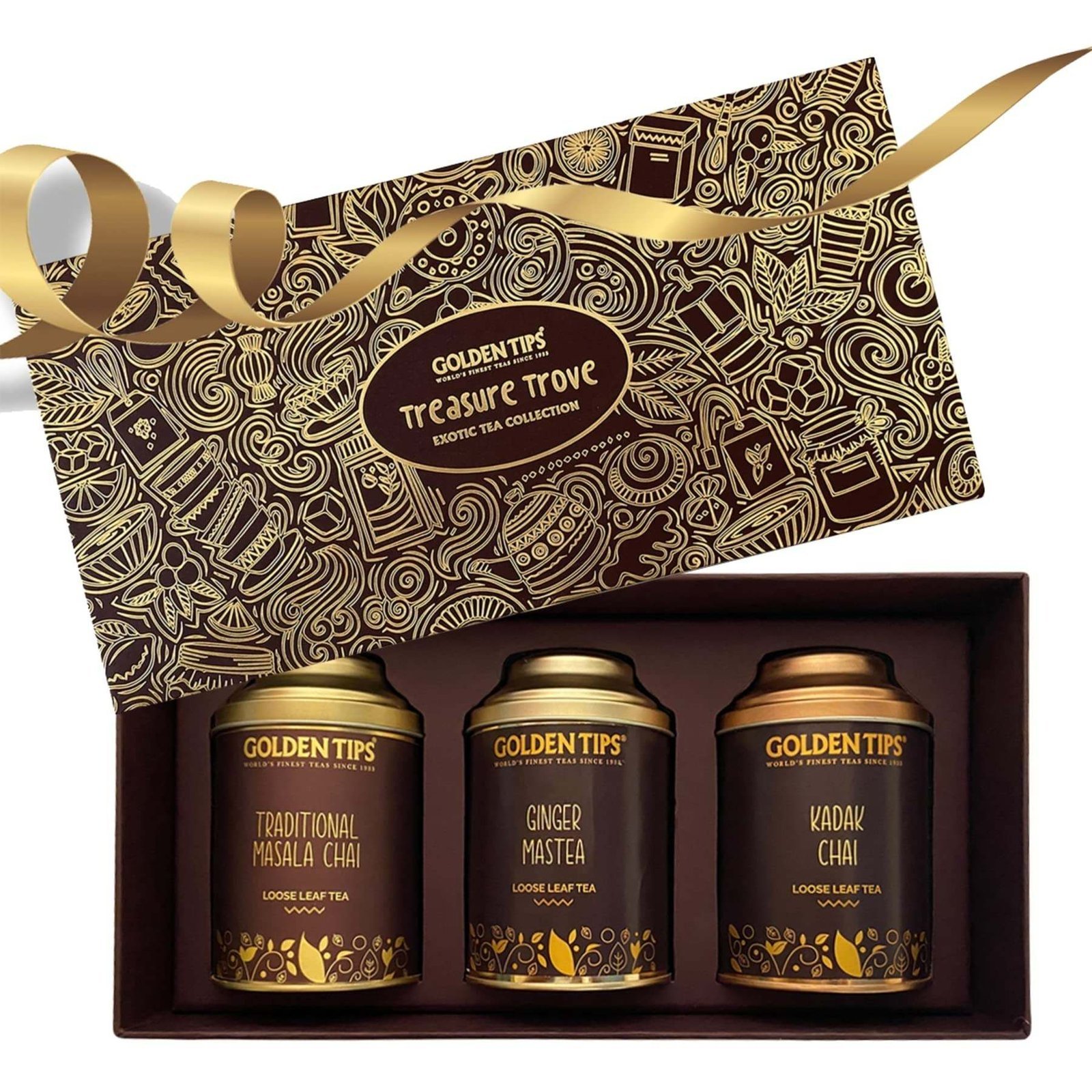 uk81VNWwY4nL-1.jpg Golden Tips Gift Boxes Combo Traditional Masala Chai, Ginger Mastea, Kadak Chai (450 gram-225 Cups) - Fast UK Delivery - Image 1