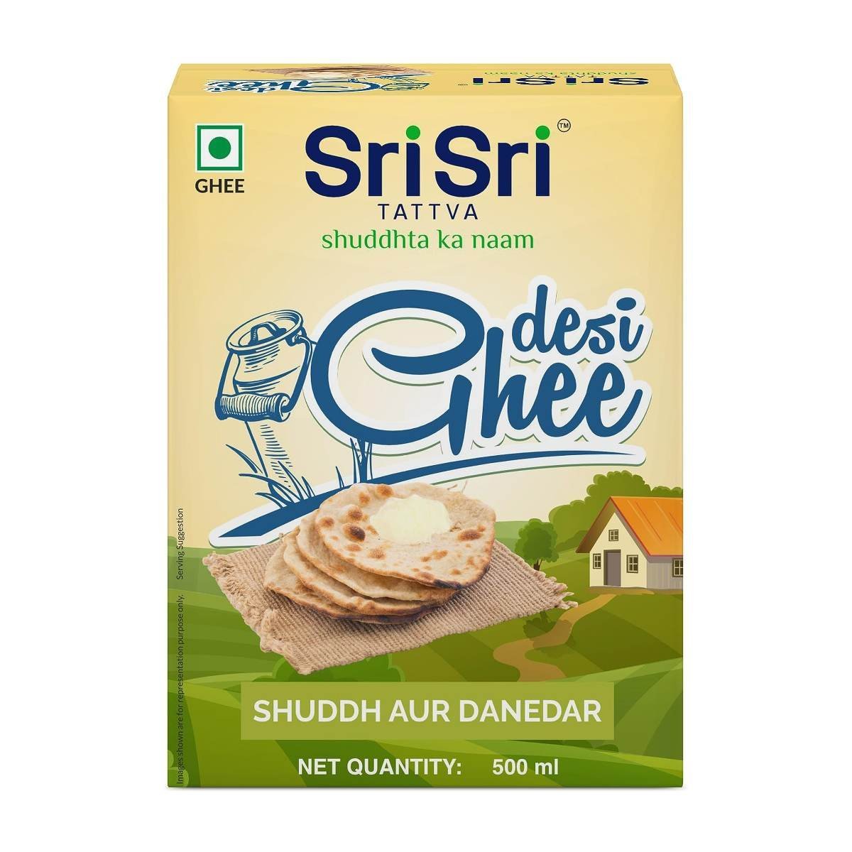 uk81XRhgPUwL.jpg Sri Sri TATTVA shuddhta ka naam Desi Ghee - 500ml Shuddh Aur Danedar for Better Digestion and Immunity (500 ml) - Fast UK Delivery - Image 1