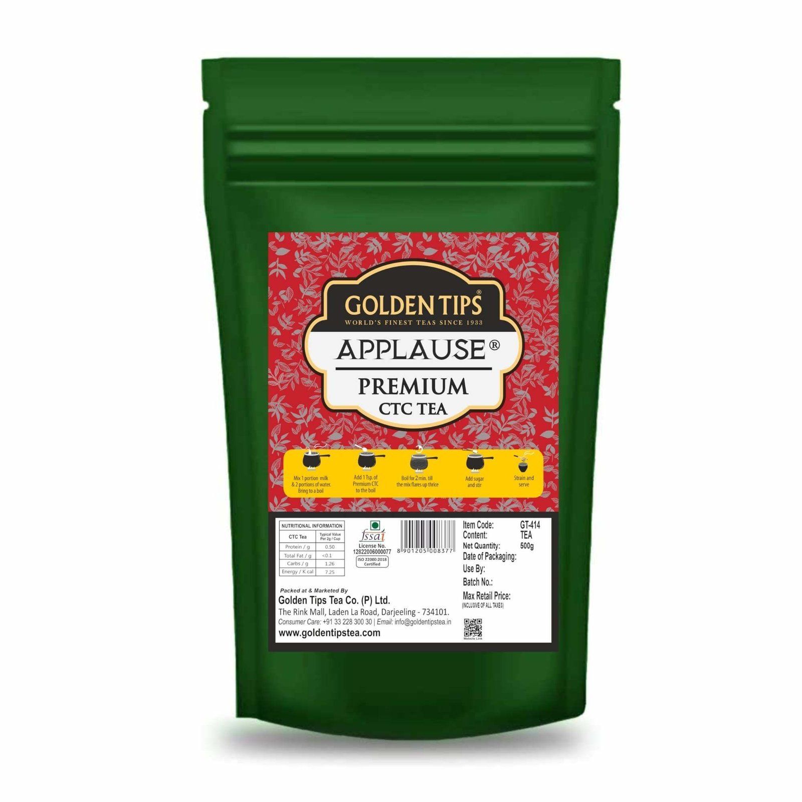 uk81YJ0TH40fL-1-1.jpg Golden Tips Premium Finest CTC Chai Patti (500gram- 250 Cups) - Fast UK Delivery - Image 1