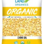 Natureland Organics Chana Dal 1 Kg - Organic Healthy Pulses - Fast UK Delivery