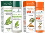 Biotique Sandalwood Sunscreen Ultra Soothing Face Lotion & Morning Nectar Flawless Skin Moisturizer L Prevents Dark Spots, Spf 50, All Skin Type - Fast UK Delivery