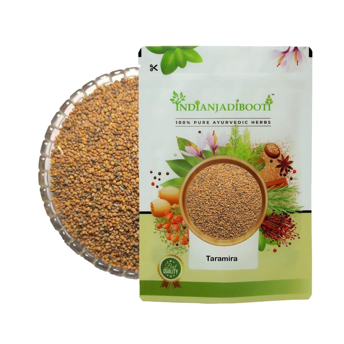 uk81albJUytlL-1-1.jpg IndianJadiBooti Taramira Beej - Taramira Seeds - Arugula Seed, 250 Grams Pack - Image 1