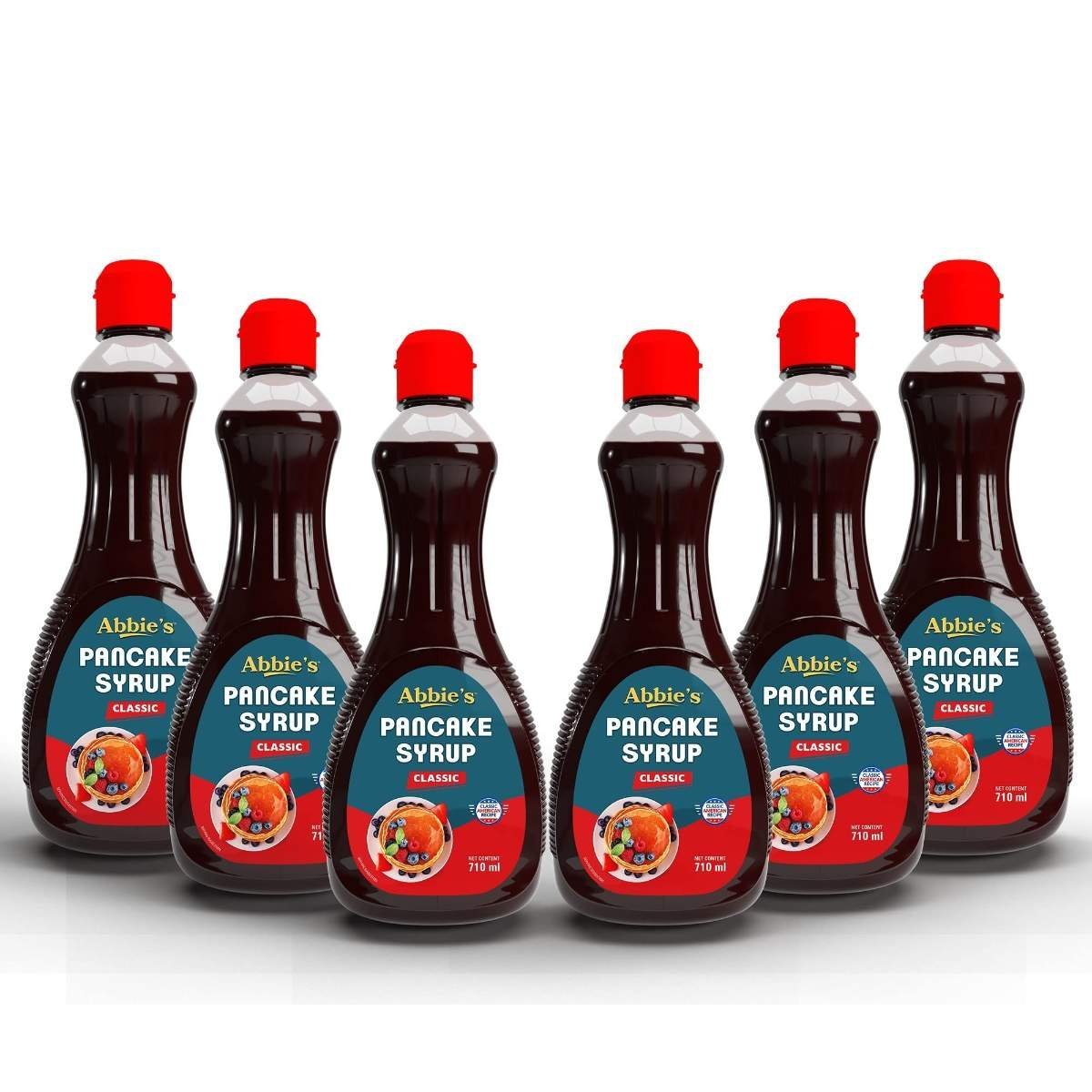 uk81cB9EwEX0L-1-1.jpg Abbie's Pancake Syrup, 710ml, Pack of 6 | Authentic American Recipe | Use on Pancakes, Waffles, Ice Creams, Crepes, French Toast - Fast UK Delivery - Image 1