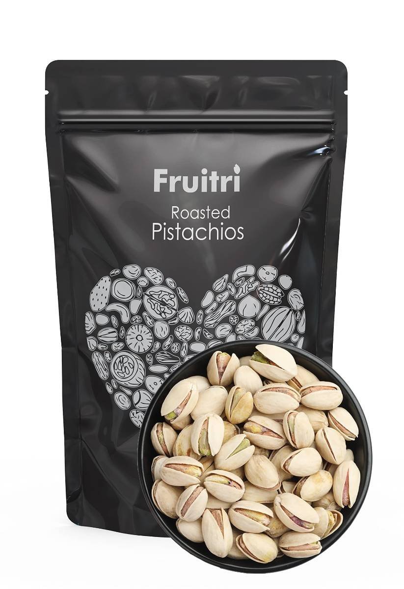 uk81elbLaQyOL-1-1.jpg Fruitri Premium Pistachios Nut, Roasted and lightly Salted, 100% Pure Natural Irani Pista, 500g - Fast UK Delivery - Image 1
