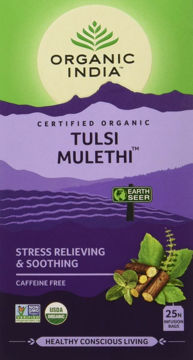 uk81f4Gp0SwQL.jpg Organic India Tulsi Mulethi, 25 Tea Bags (1 bag x 1.8g each) - Fast UK Delivery - Image 1