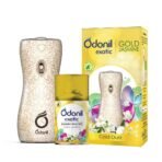 DABUR Odonil Exotic Automatic Spray - 225Ml | Machine + 1 Refill | Gold Jasmine | 2X Long Lasting | 2200 Sprays Guaranteed | Lasts Upto 60 Days - Fast UK Delivery