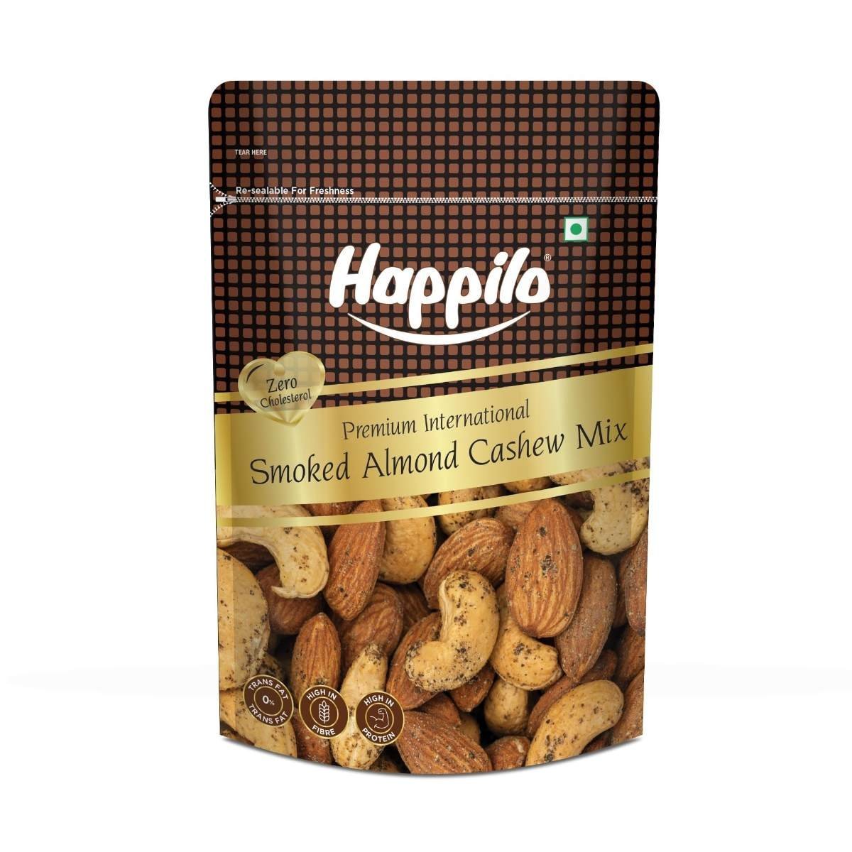 uk81gc5kjlnJL-1-1.jpg Happilo Premium International Smoked Almond Cashew Mix 50g, Rich, Smoky Flavor, Rich in Healthy Fats, Protein, and Essential Nutrients - Fast UK Delivery - Image 1