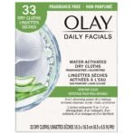 Olay Daily Cleansing Cloths, 33 Ea (Pack of 2) - Fast UK Delivery