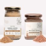 Ecotyl Face Pack Combo - Sandalwood Powder and Multani Mitti | Duo for Skin Brightening and Glow | 100g + 150g - Fast UK Delivery
