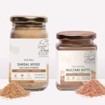 Ecotyl Face Pack Combo - Sandalwood Powder and Multani Mitti | Duo for Skin Brightening and Glow | 100g + 150g - Fast UK Delivery