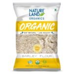 NATURELAND ORGANICS Natureland Organic Barley Flour / Jau Flour 500 Gm - Healthy Organic Flour - Fast UK Delivery
