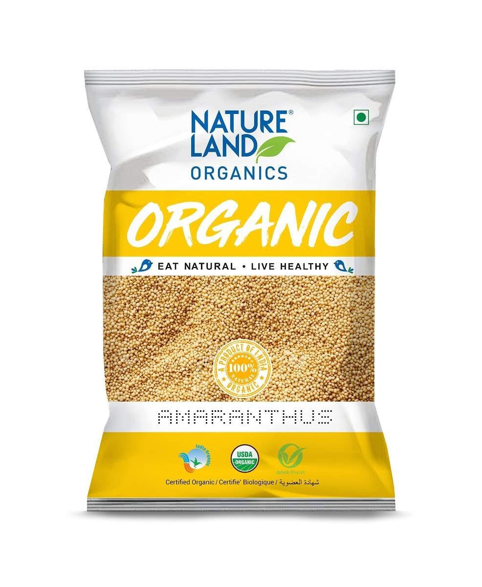 uk81k885lfBQL-1.jpg Natureland Organics Amaranth/Rajgira Sabut 500 Gm - Gluten Free - Fast UK Delivery - Image 1