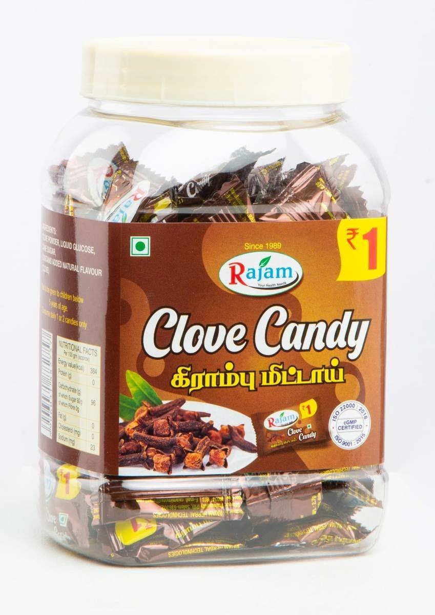 uk81nMH0ysHL-1.jpg Rajam Clove 270 Gram (Rs.1 pouch * 100 candy) - Kirambu Mittai - Fast UK Delivery - Image 1