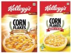 Kellogg's Corn Flakes Real Almond Honey, Breakfast Cereals, 650g Pack & Corn Flakes Original, High in Iron, High in B Group Vitamins, Breakfast Cereals, 475g Pack - Fast UK Delivery