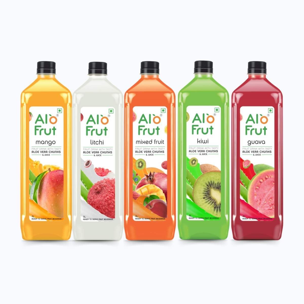 uk81ooX7zvjyL-1-1.jpg Alo Frut Juice Taste Combo, 1000 ml - Pack of 5 | Fruit Juice Mai Aloevera Chunks | Healthy Hai Isme Aloevera Hai | Ready To Serve Drink | Alo Juice - Fast UK Delivery - Image 1