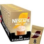 Nescafe Cafe Menu Latte Vanilla, 185g (Pack of 8) - Fast UK Delivery