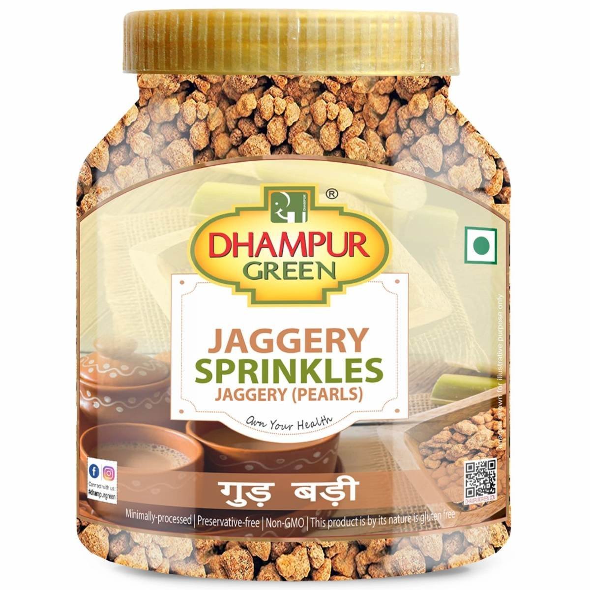 uk81peeqP156L.jpg Dhampure Speciality Jaggery Sprinkles,700G,Chemical Free Jaggery,No Sulphur,No Coloring Agent & Preservatives,Nutrient Rich Gud Powder,Hand Crushed Jaggery Powder Pearls From Jaggery Block - Fast UK Delivery - Image 1