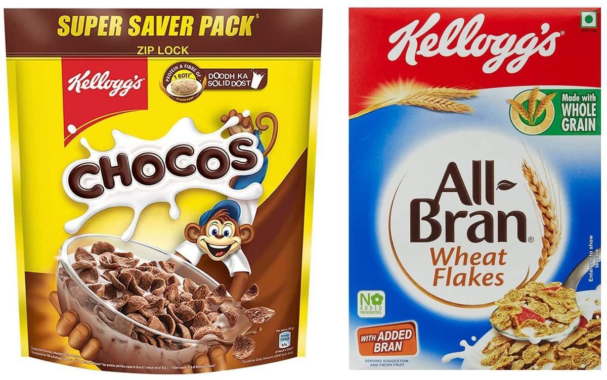 uk81qiG35lpL-1.jpg Kellogg's Chocos, with Protein & Fibre of 1 Roti* in each bowl**, High in Calcium & Protein, with 10 Essential Vitamins & Minerals, Breakfast Cereals, 1.2 kg Pack & All Bran Wheat Flakes, 440g - Fast UK Delivery - Image 1