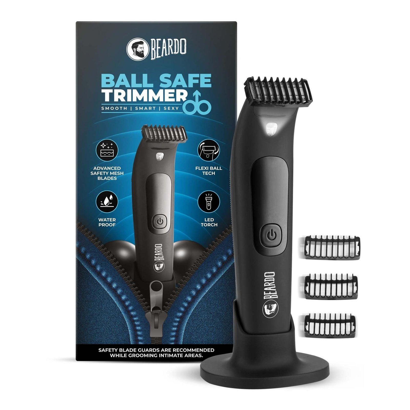 uk81sJfofJYTL-1-1.jpg Beardo Ball Safe Trimmer for Men | Fast charging trimmer men for private parts, beard, body | IPX7 Waterproof Trimmer with Safe Flexible Blades | Body Grooming Kit - No Nicks or Cuts, Powerful Motor, Type C, Fast Charging, 110-Min Runtime - Fast UK Delivery - Image 1