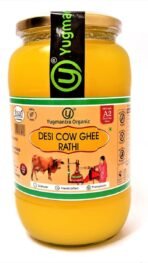 Yugmantra Organic Foods 100% Pure Natural Desi Rathi Cow Ghee - Glass Bottle Prepared from Vedic A2 Milk Bilona Method-Immunity Superfood (1 LTR) - Fast UK Delivery - Image 5