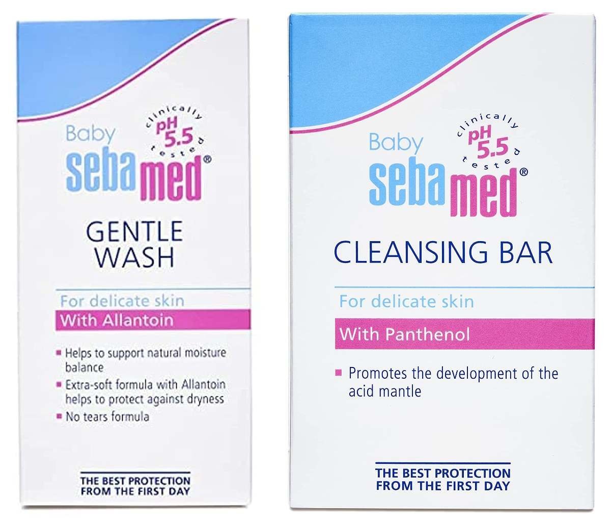 uk81t9q0A2SfL-1-1.jpg Sebamed Baby Cleansing Bar (150g) & Sebamed Extra Soft Baby Wash (50ml) - Fast UK Delivery - Image 1