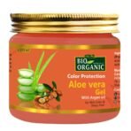INDUS VALLEY Bio Organic Color Protection Aloe Vera Gel With Argan Oil For Rich Colour & Shiny Hair - (175ml) - Fast UK Delivery