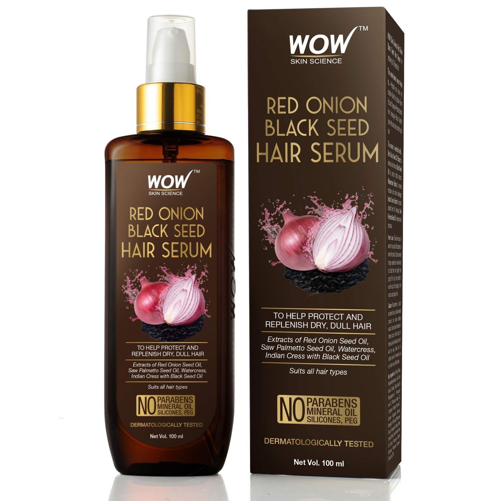 uk81u6HwcU53L-1-1.jpg WOW Skin Science Non Sticky Onion Hair Serum For Hair Growth | Frizz Free Smooth Hair| Dry And Dull Hair - 100ml - Fast UK Delivery - Image 1
