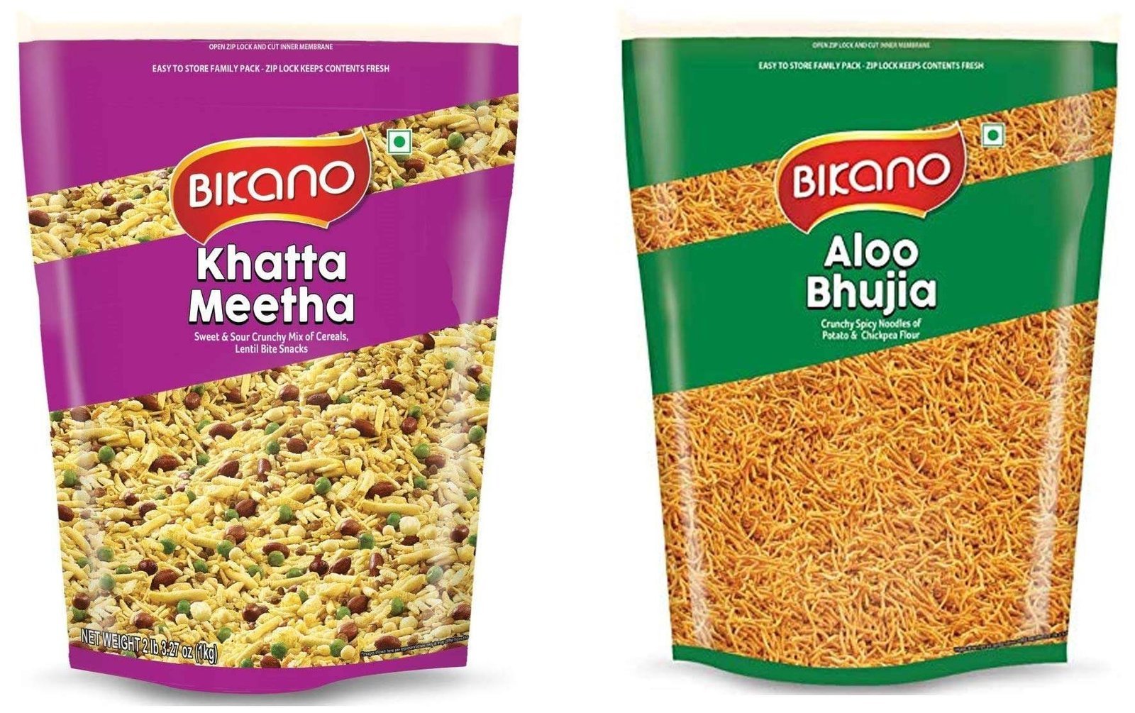 uk81v3m0VXmIL-1-1.jpg Bikano Khatta Meetha, 1kg + BIKANO Aloo Bhujia Pouch, 1 kg - Fast UK Delivery - Image 1