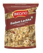Bikano Badam Lachha | Nutty Cashews & Almonds | Tea Time Snack | Badam Lachha Namkeen, 400g Pack - Fast UK Delivery