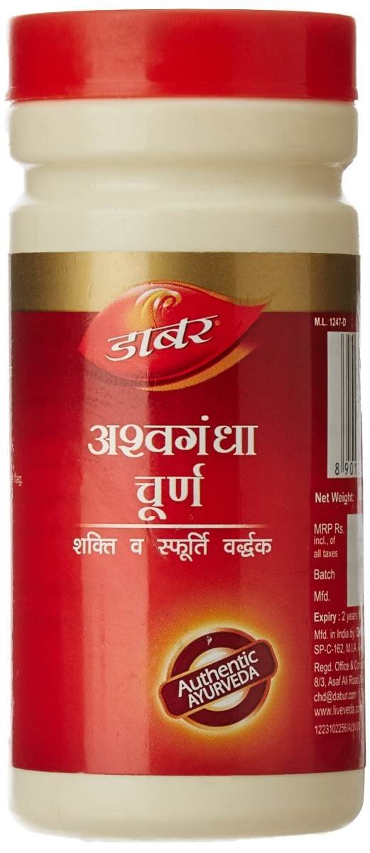 uk81vCdNzuO0L.jpg Dabur Ashwagandha Churna - 60 Gm - Fast UK Delivery - Image 1