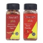 Easy Life Combo of Chilli Flakes 65g and Sweet Paprika 70g - Fast UK Delivery