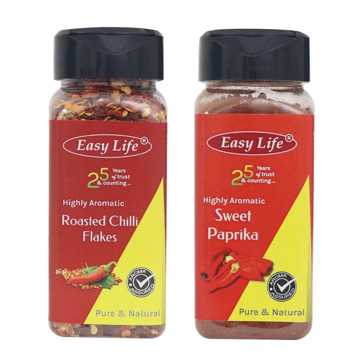 uk81vbApe5n8L-1-1.jpg Easy Life Combo of Chilli Flakes 65g and Sweet Paprika 70g - Fast UK Delivery - Image 1