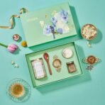ISVARA Tea Gift - Made in Heaven Gift Set, The Royal Brew tea | Bamboo White tea candle | Isvara forest honey | Sheesham wood teaspoon | Keepsake gift box - Fast UK Delivery