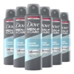 Dove Men+Care Dry Spray Antiperspirant Deodorant Clean Comfort, Up To 48 hrs Protection From Sweat & Odour, Instantly Dry for Cleaner Feel, Dermatologically Proven Formula, Soothes & Moisturises Skin, Long-Lasting Crisp Fragrance, 150 ml - Fast UK Delivery