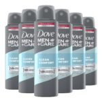 Dove Men+Care Dry Spray Antiperspirant Deodorant Clean Comfort, Up To 48 hrs Protection From Sweat & Odour, Instantly Dry for Cleaner Feel, Dermatologically Proven Formula, Soothes & Moisturises Skin, Long-Lasting Crisp Fragrance, 150 ml - Fast UK Delivery